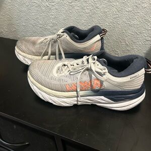 Hoka Running Shoes in Gray and Navy